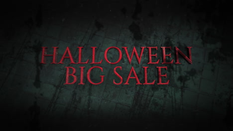 halloween big sale on dark grunge wall