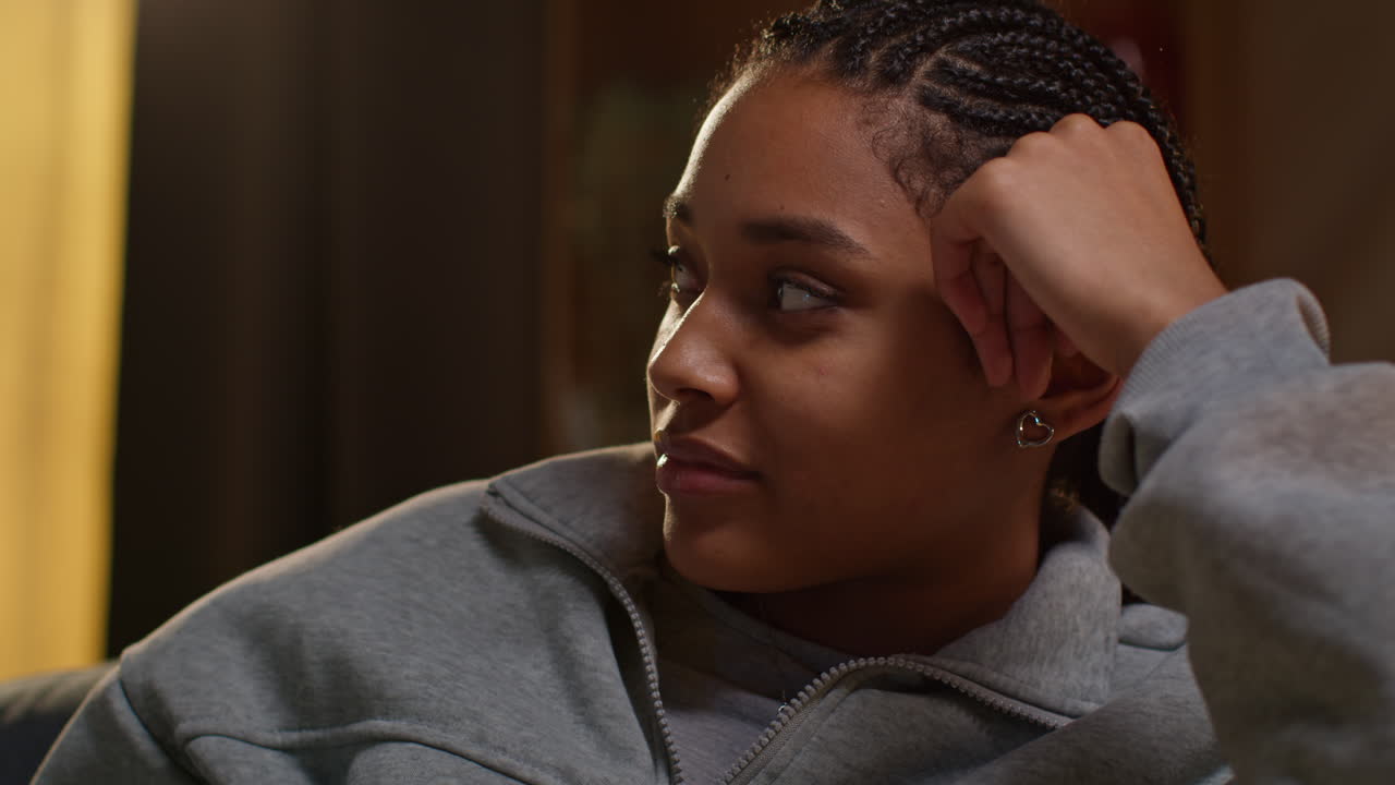 Thoughtful young woman