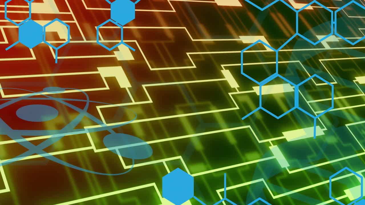 Animation of shapes over network of connections