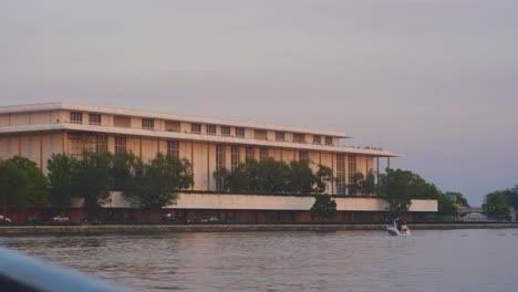 A-shot-of-the-JFK-building-in-Washington-DC-as-seen-from-the-Potomac-River