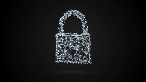 conceptual video of padlock cyber security