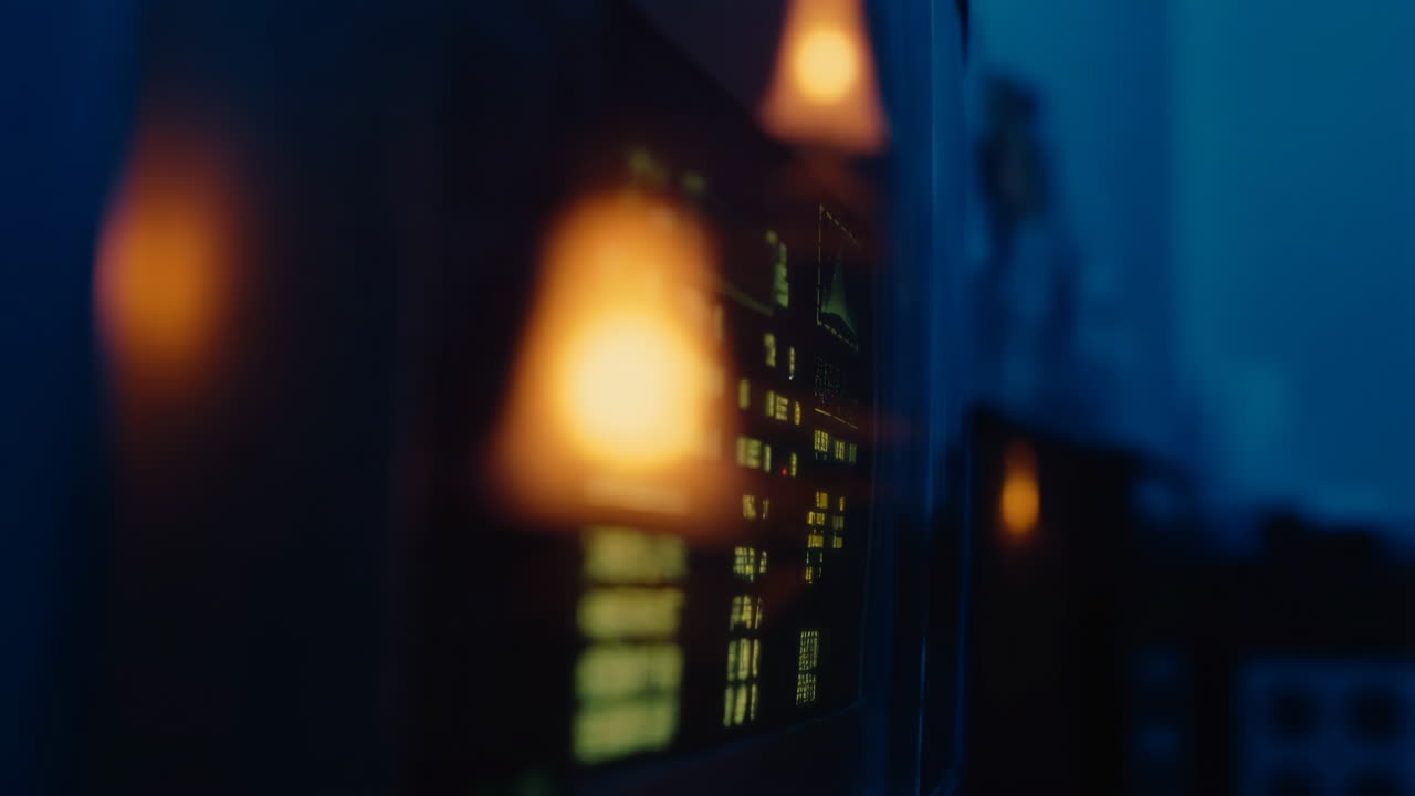 Abstract View of a Glowing Sci-Fi Control Panel