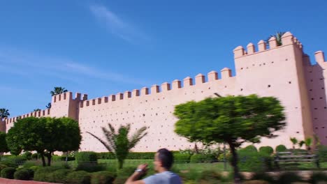 old city wall in marrakech