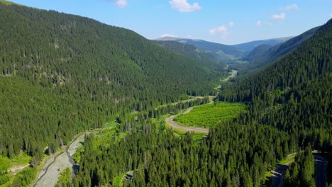 aerial drone footage of a romanian mountain road – transalpina