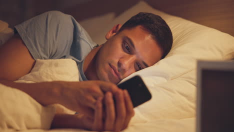 tired, night and man with a smartphone