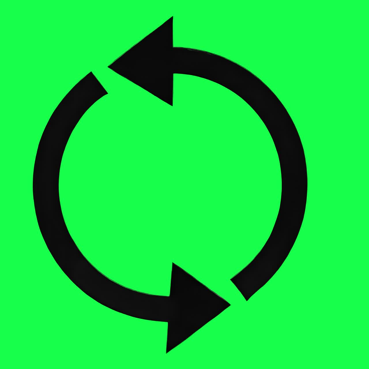 Black arrows animation, transparent 4K video, green screen