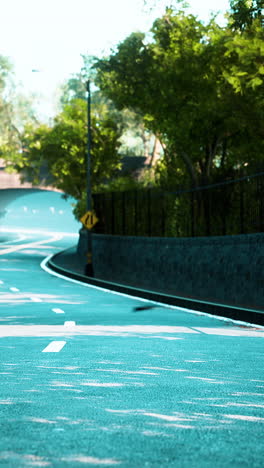 empty road under a bridge