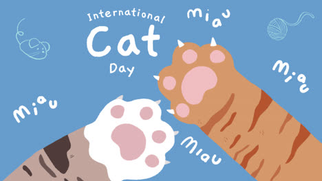 Motion-Graphic-of-Flat-international-cat-day-instagram-stories-collection