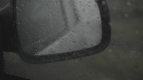 raindrops on the windshield