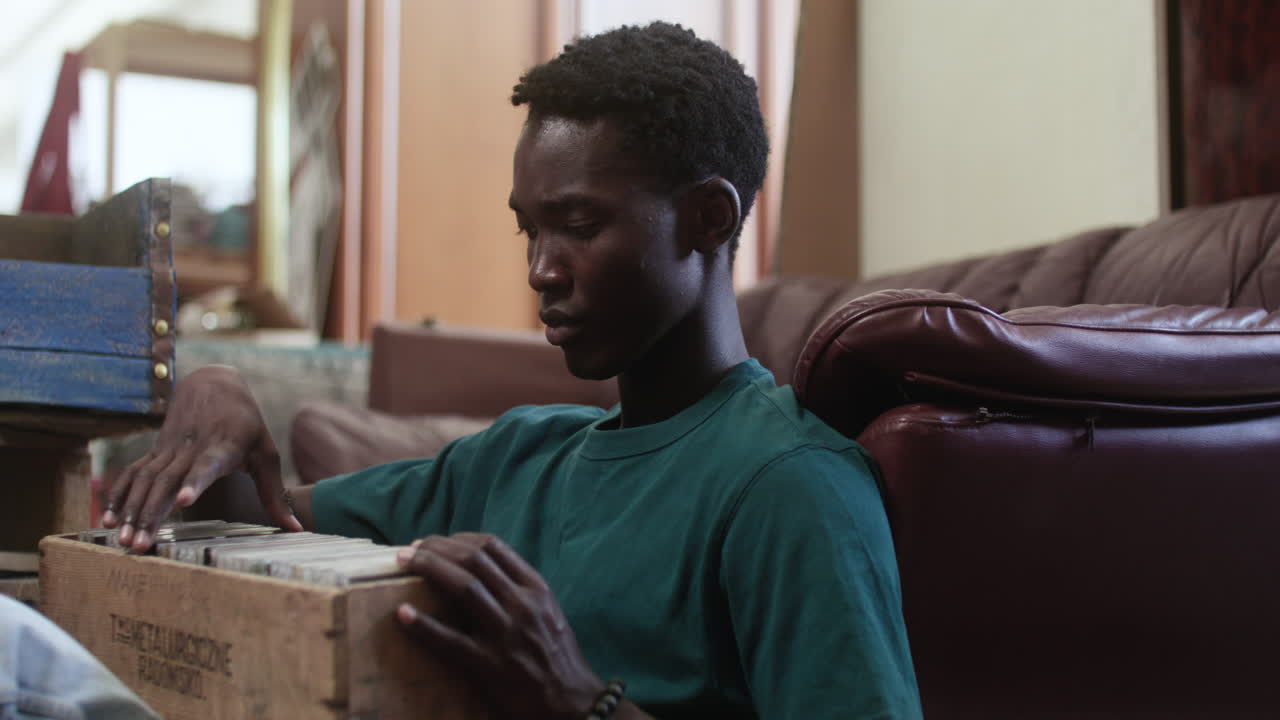 African american man in store