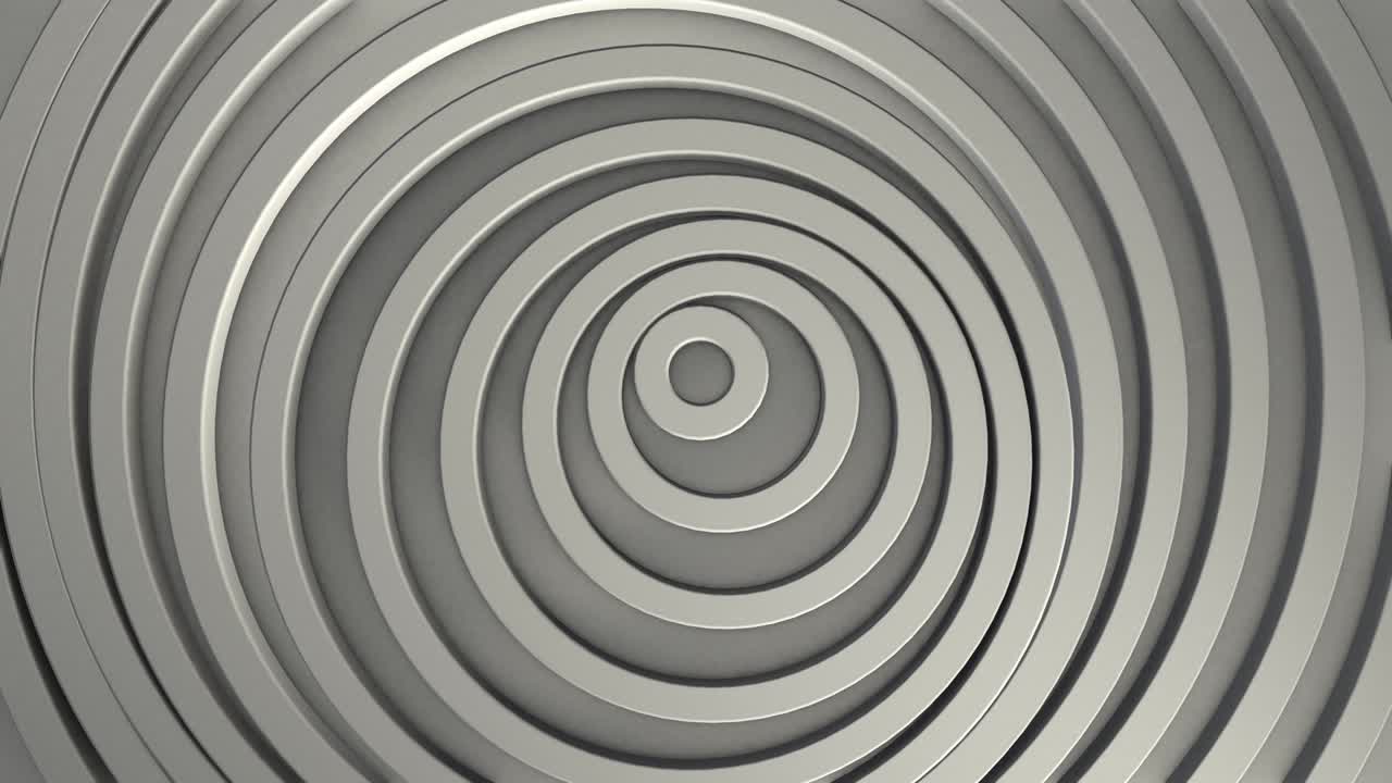 patrón abstracto de círculos con el efecto de desplazamiento. animación de anillos blancos limpios. fondo abstracto para la presentación de negocios. loop sin costuras 4k 3d render.