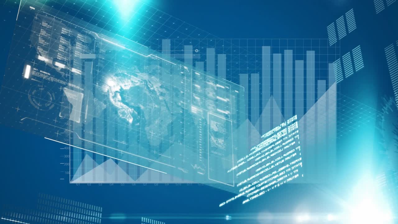 Animation of statistics and financial data processing over grid