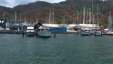 leisure-boats-moored-on-the-pier-at-the-boatyard