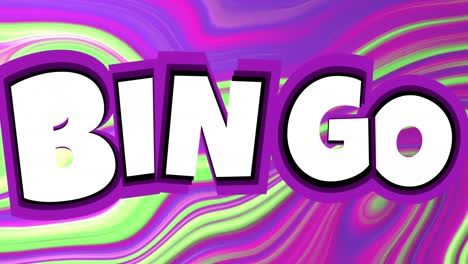 Animation-of-bingo-text-over-colourful-liquid-background