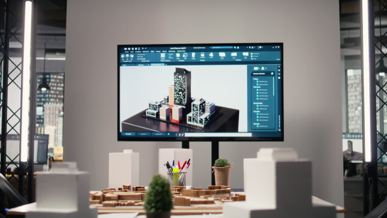 Quiet empty office space in a modern real estate development firm