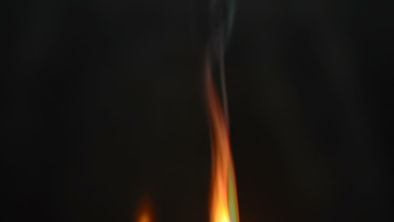 Slow Motion. Tongues of flame. Slow Motion. Fire on a black background