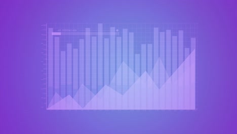 Animation-of-data-processing-over-purple-background