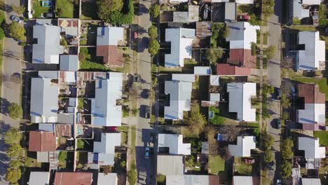 casas de barrio obrero en argentina. - aéreo