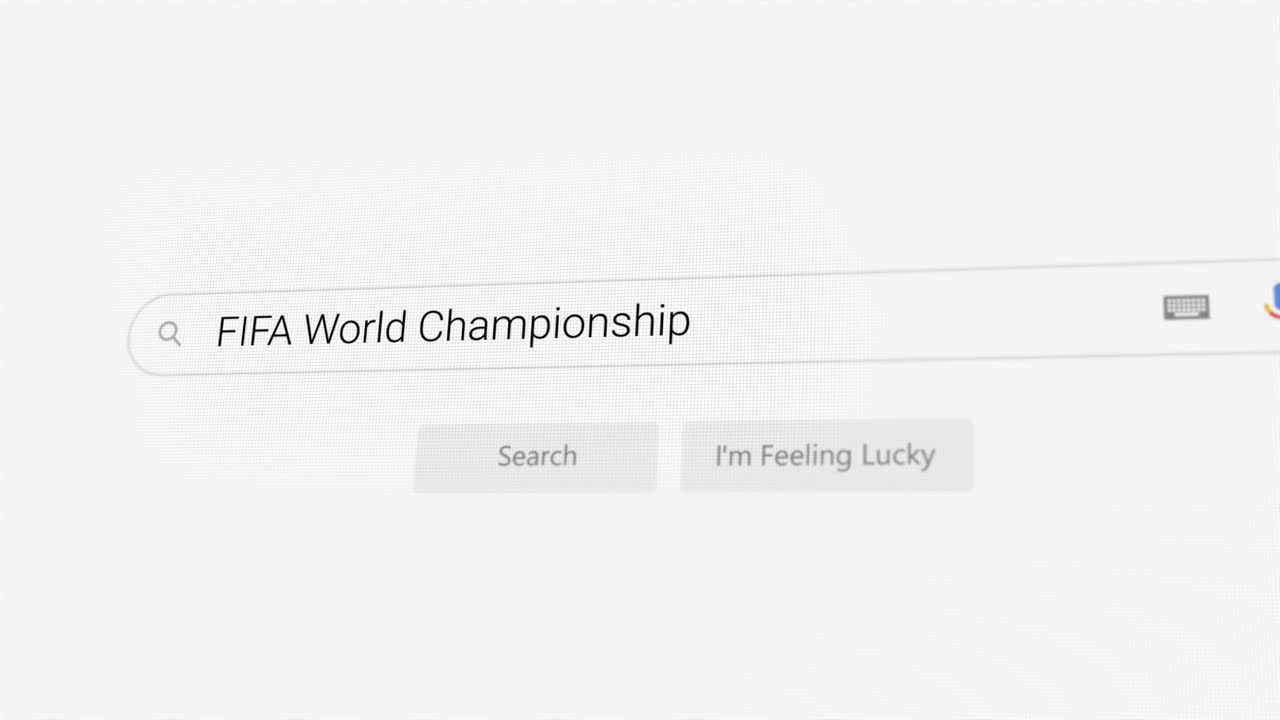 Searching for FIFA World Championship on Internet browser