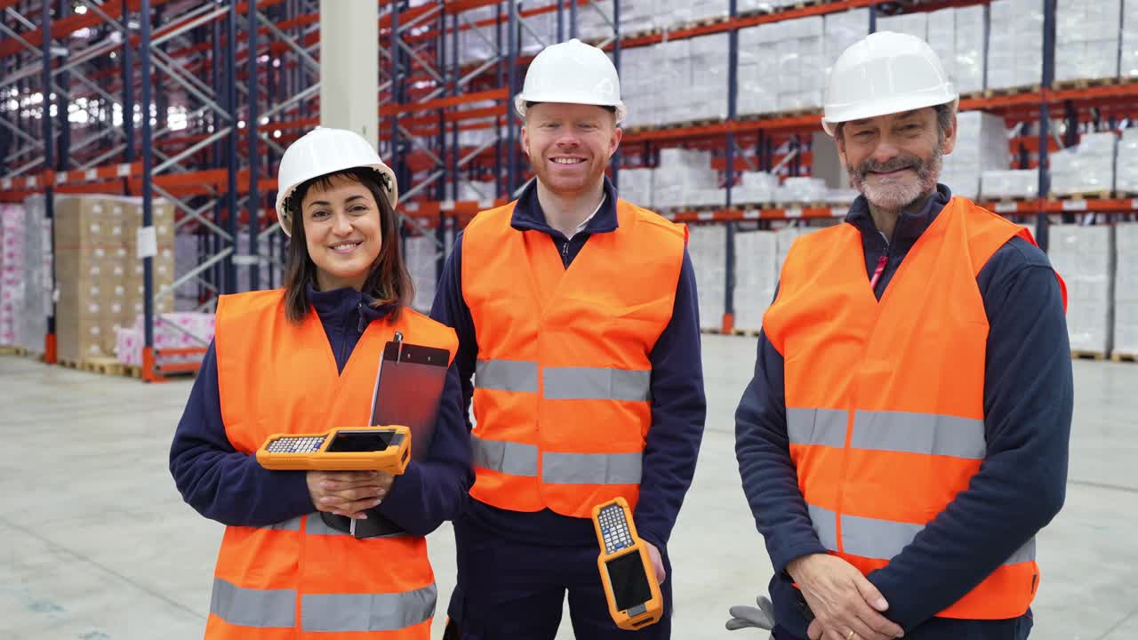 Equipo de trabajadores del almacén