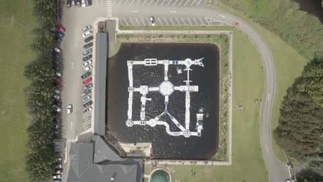 Aerial-View-Of-Splash-Valley-Aqua-Park-With-Inflatables-Near-Hidden-Valley-Holiday-Park-In-Ireland