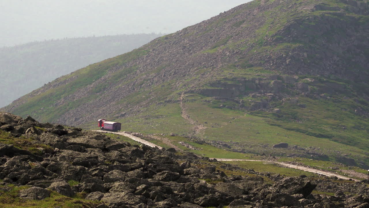 뉴햄프셔의 워싱턴 산을 오르는 톱니바퀴 철도