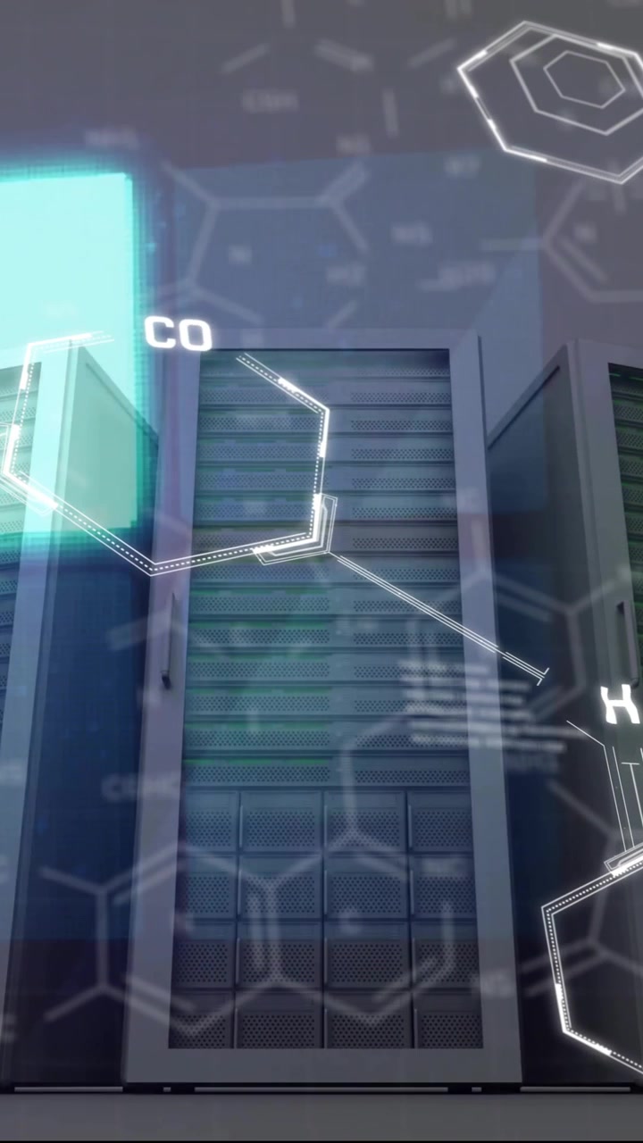 Animation of digital data processing over computer servers