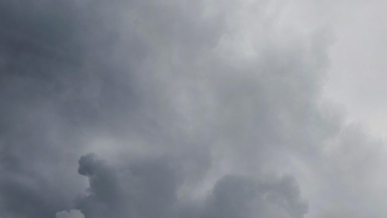 Thunderstorm and dark  Clouds At Night With Lightning