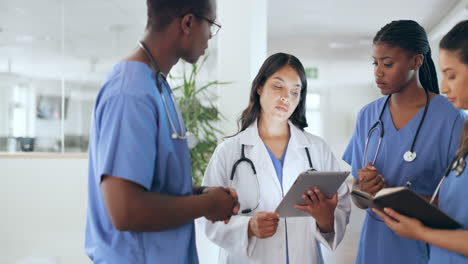 staff, doctors and nurses have conversation