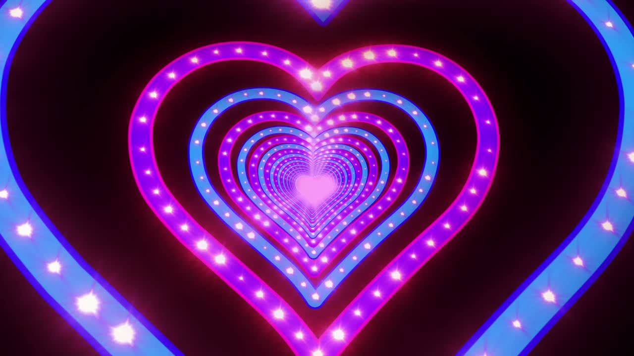 빛나는 심장 터널 시각