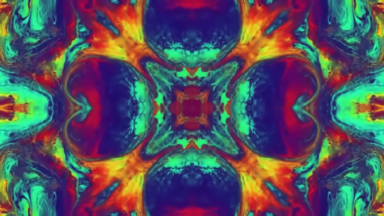 Abstract Colorful Symmetrical Pattern