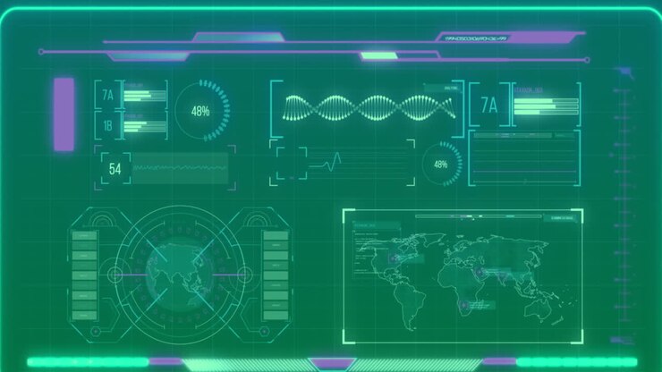Animation of data processing on interface
