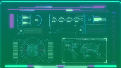 animation of data processing on interface