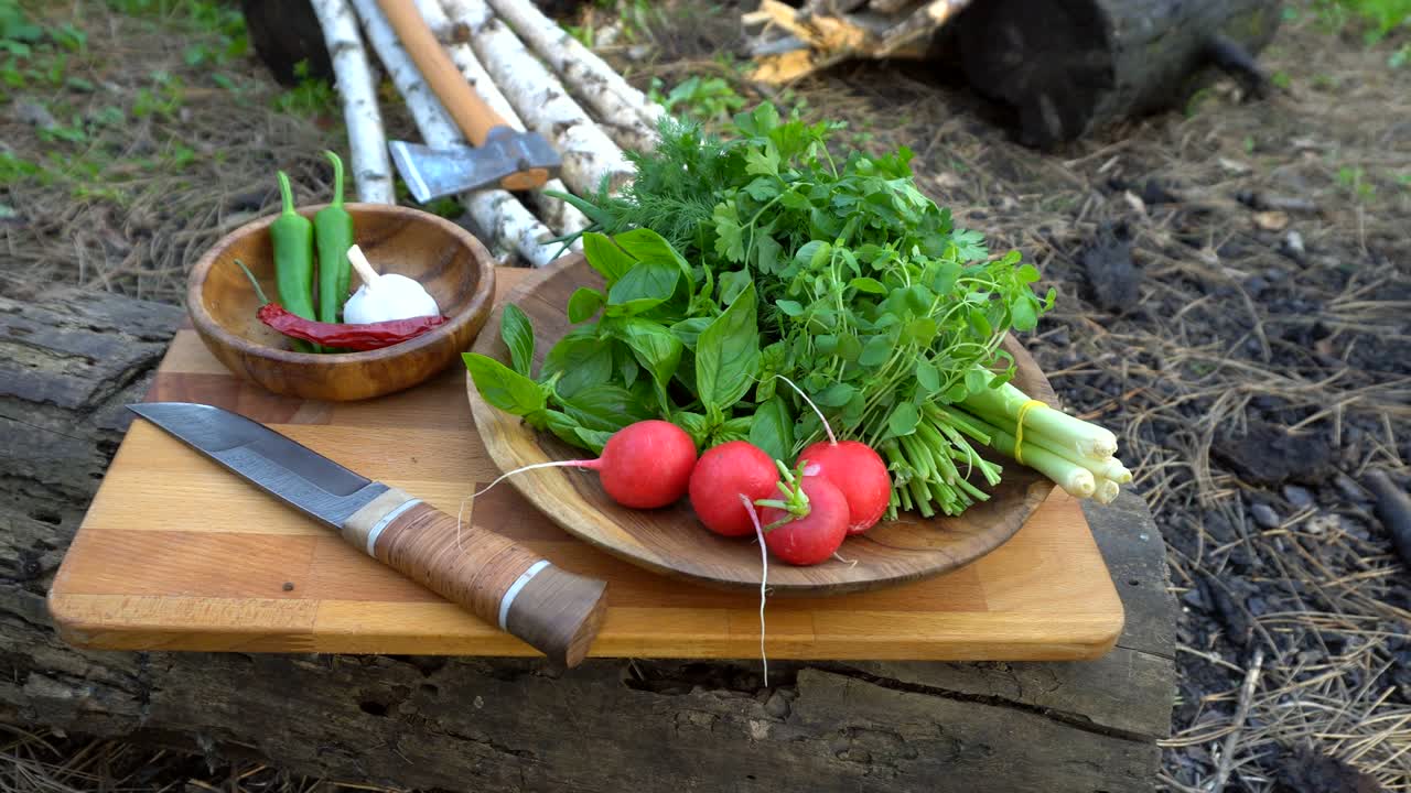 pita en la sartén en la hoguera. concepto de comida saludable natural.