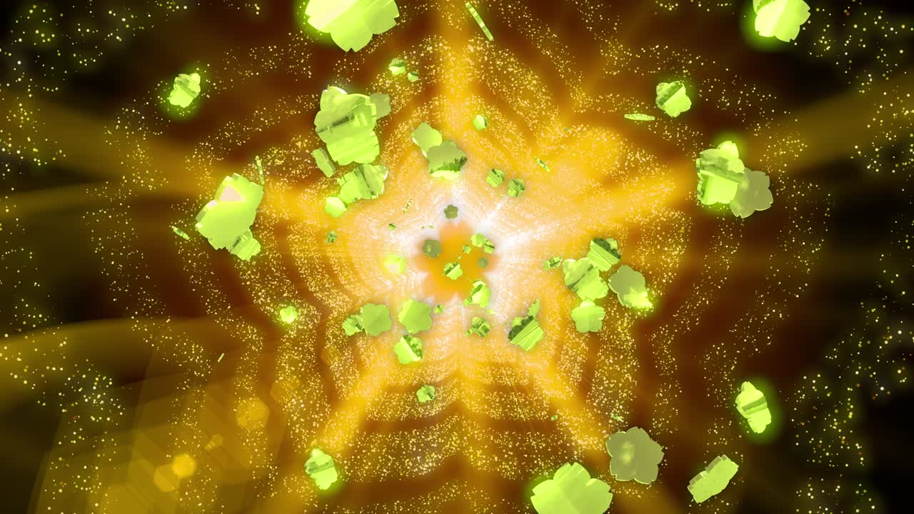 꽃 모양 빛 반이는 스트로크 네온 박이는 입자 루프 애니메이션