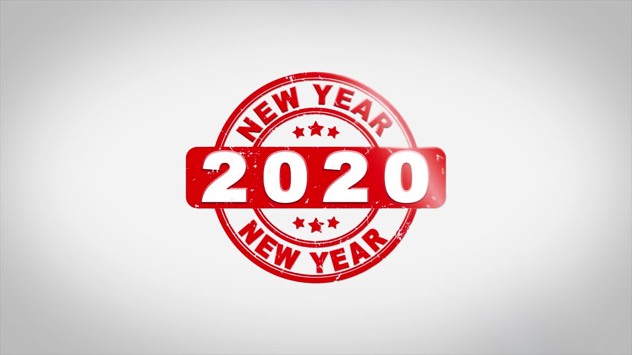 New Year 2020 Stamp Graphic