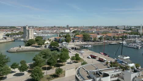 saint nicolas tower, la rochelle port, charente maritime in france