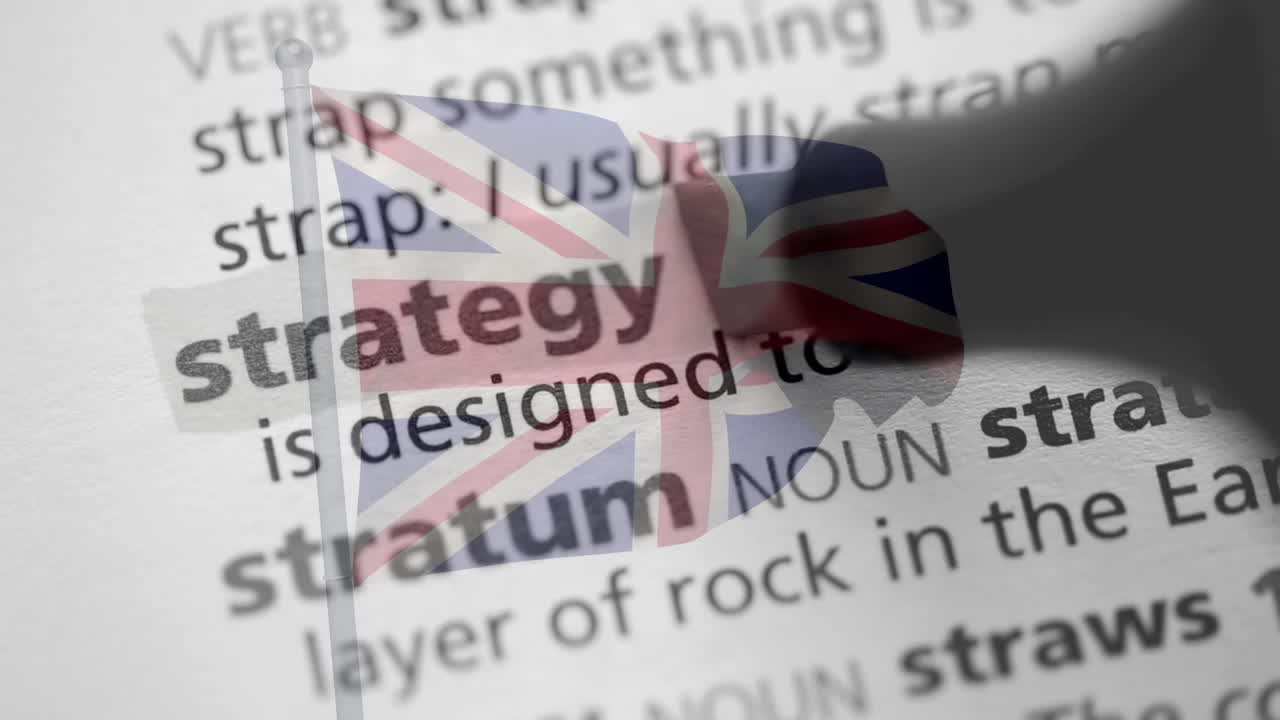 영국  ⁇ 발 위의 텍스트에서 원을 그리는 단어의 애니메이션