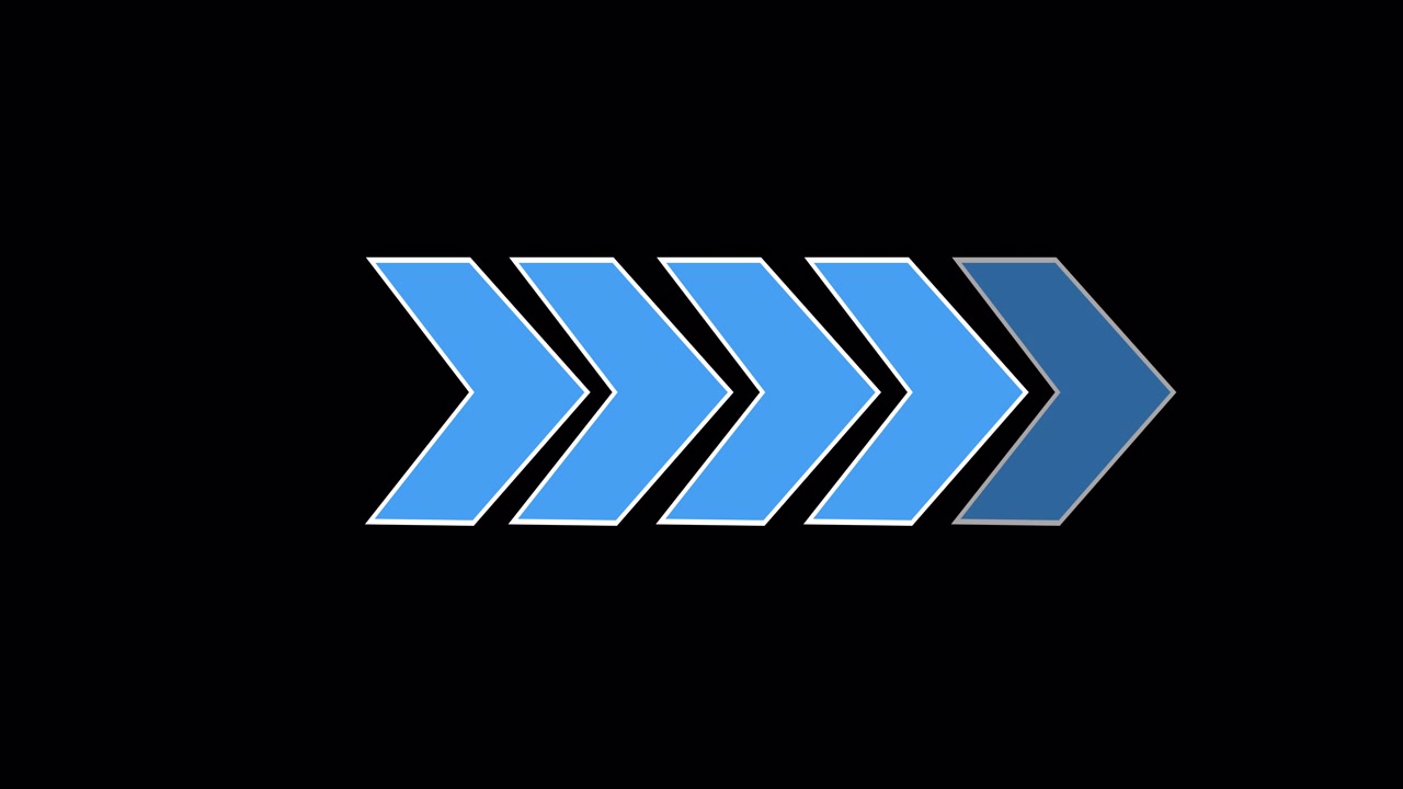 Loop di grafica animata astratta con frecce a chevron blu