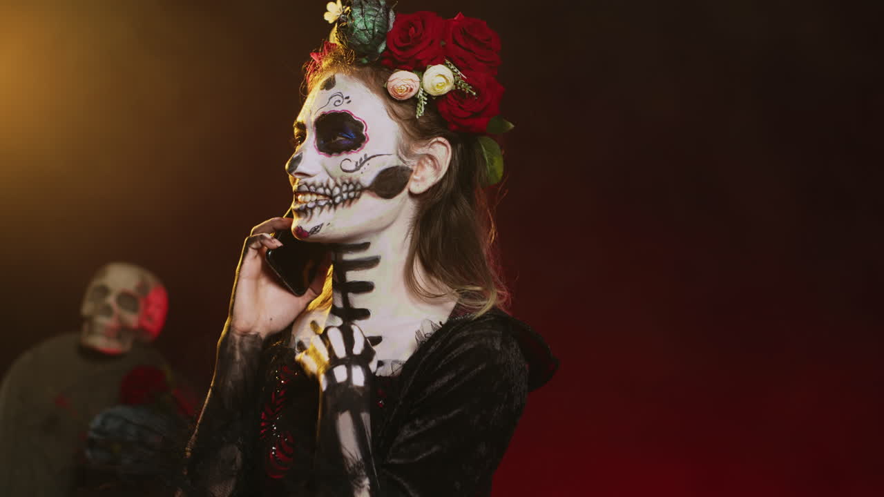 Woman in Day of the Dead Makeup