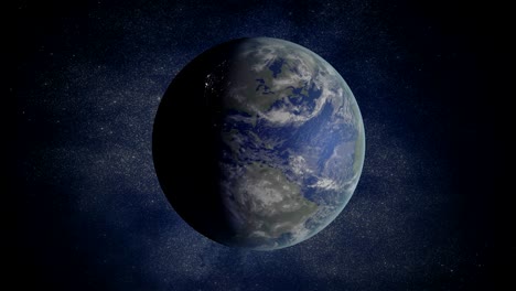 3d rendered looping animation of rotating earth.