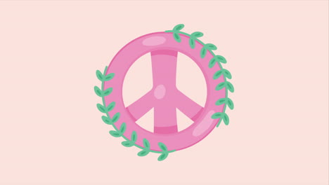 símbolo de paz mundial con animación de una corona