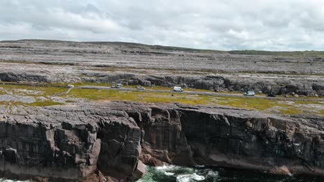 The-unique-rocky-landscape-of-The-Burren-in-County-Clare,-Ireland-along-the-wild-Atlantic-Way