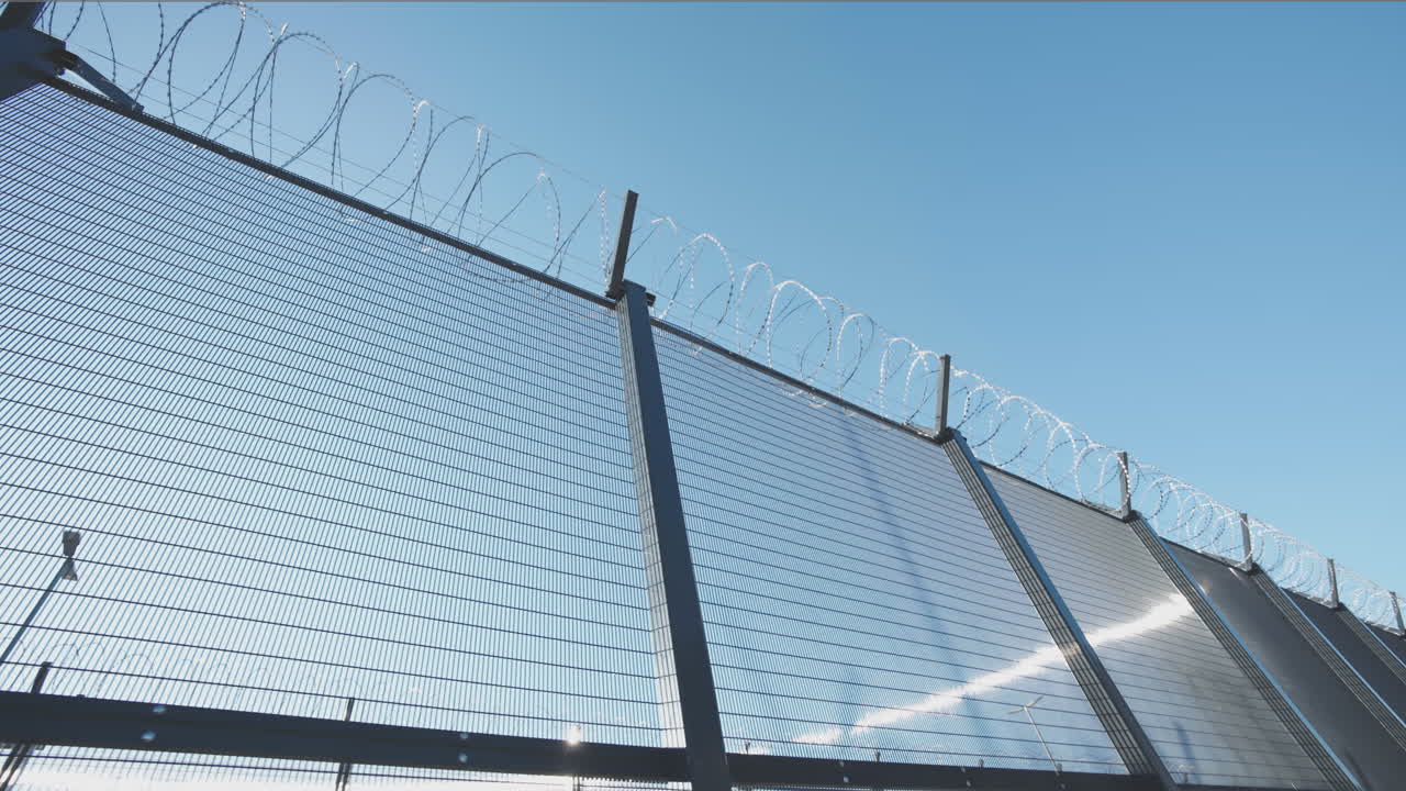 Security Fence with Razor Wire