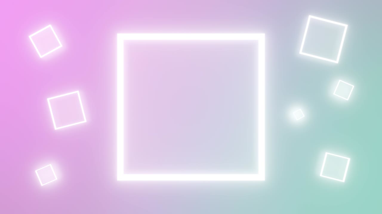 빛나는 네온 프레임 3d 애니메이션