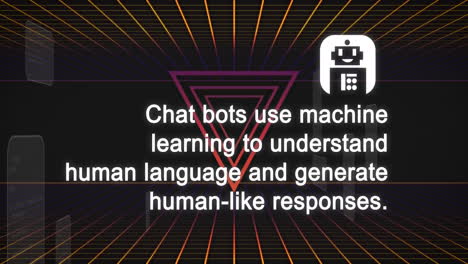 animación de texto de inteligencia artificial y procesamiento de datos