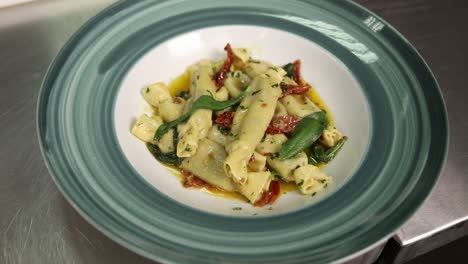 delicious agnolotti with sun-dried tomatoes and sage