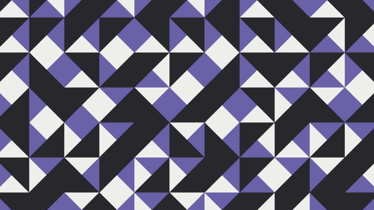 patrón geométrico multicolor con elementos muy peri violeta. azulejos redondos en mosaico animado abstracto. fondo gráfico de movimiento en un diseño plano