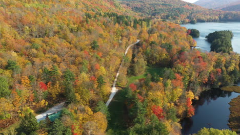 autumn in rural vermont usa