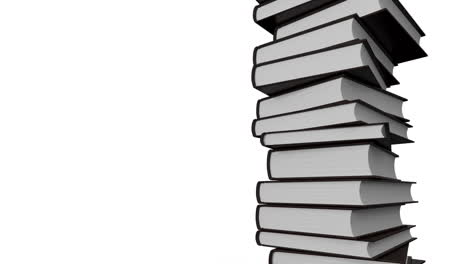 una pila de libros.